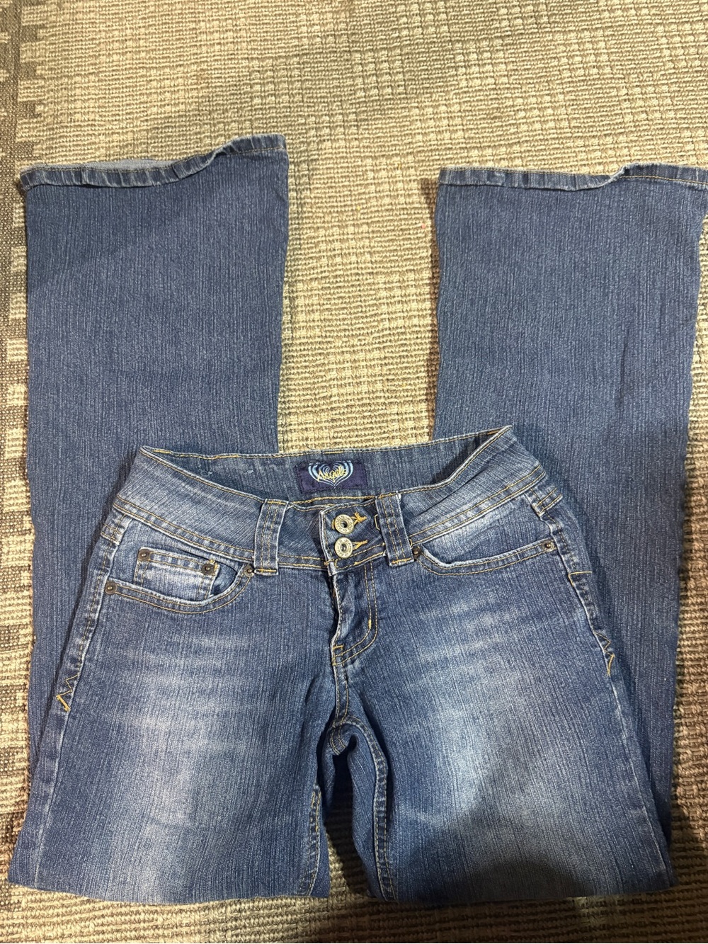 Vintage Angels Women's Blue Flared Jeans
